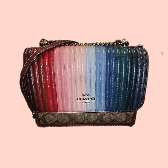 Coach Bags Authentic Coach Klare With Rainbow Linear Quilting